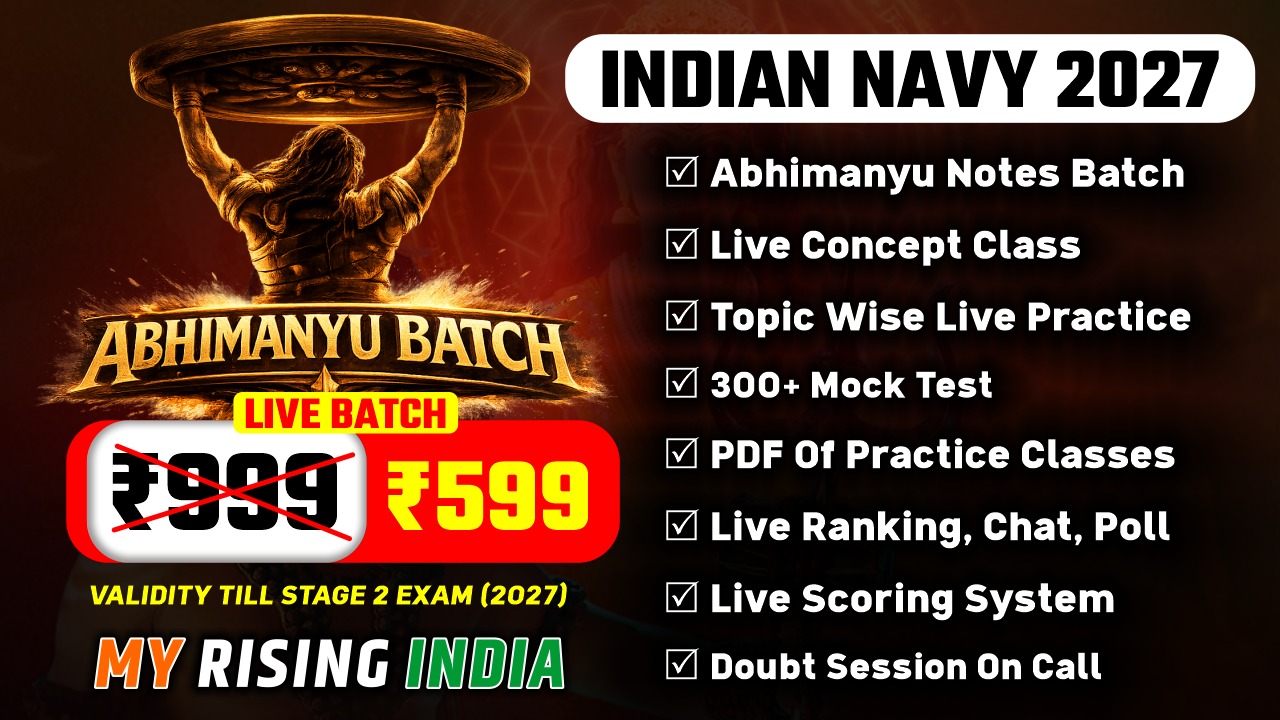 Combo Abhimanyu live + Notes for Indian Navy SSR/MR/Medical Assistant