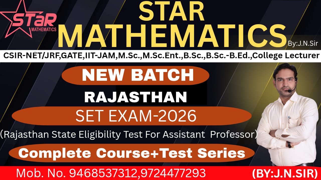 SET-MATHEMATICS/R-SET Exam-2026/Complete Course