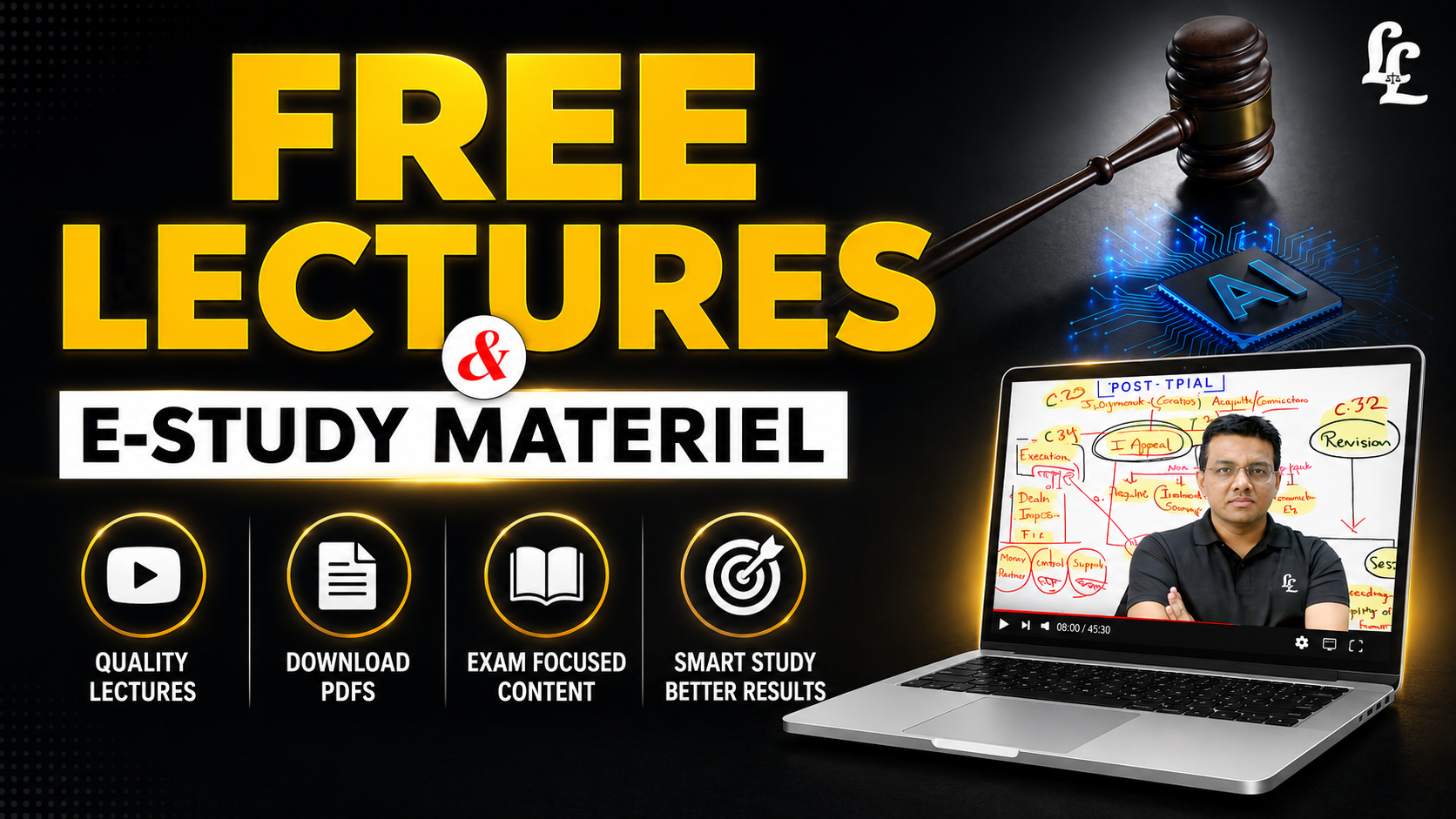 FREE  LECTURES & E-STUDY MATERIEL 