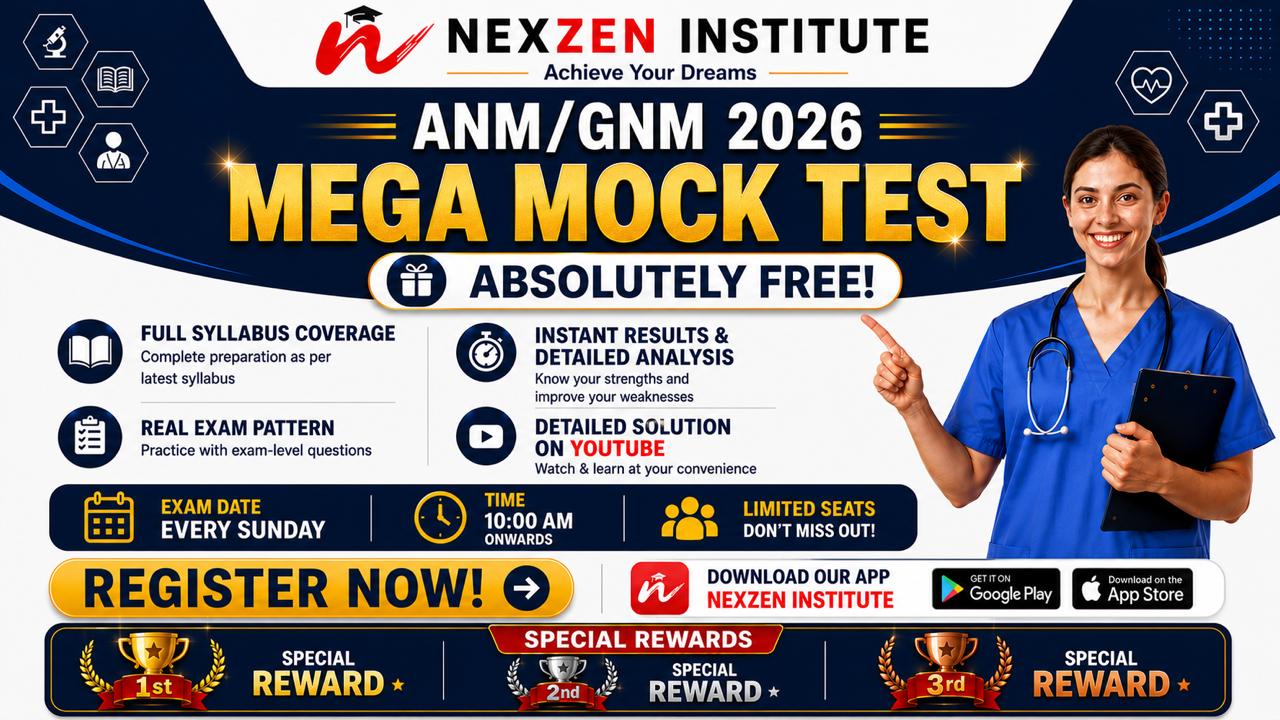 Mega Mock Test for ANM/GNM 2026