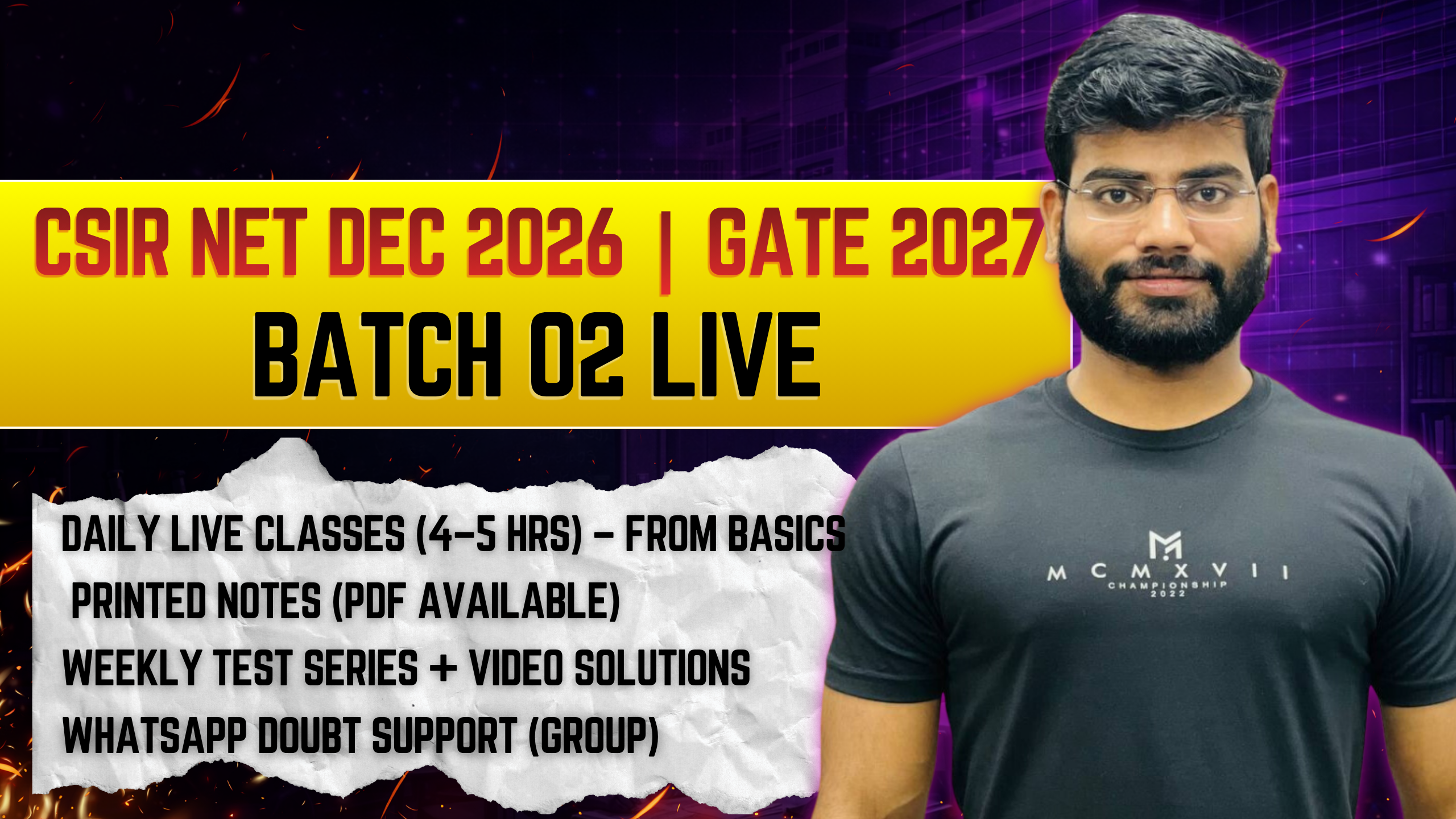 CSIR NET DEC 2026| GATE 2027 (BATCH 02 LIVE)