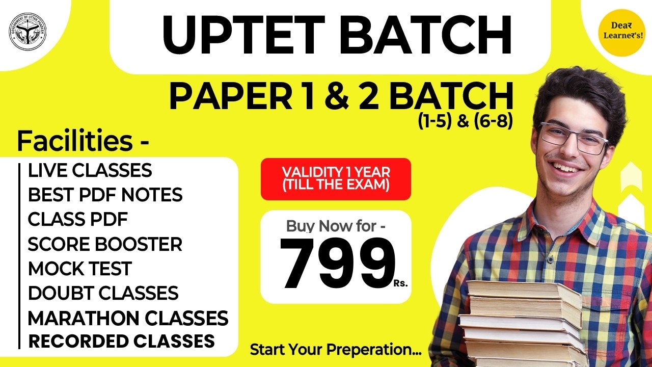 UPTET Primary & Junior level  ( 1To5)&(6To8)