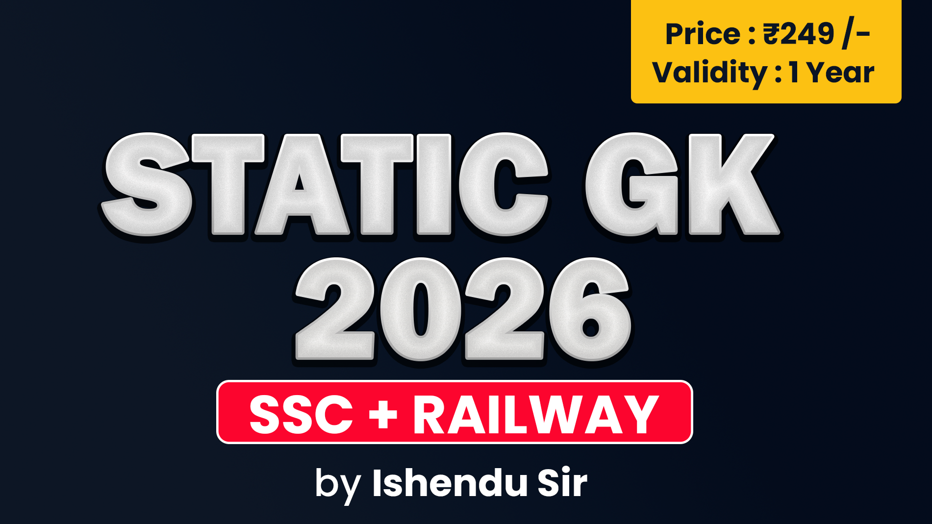 STATIC GK 2026 (SSC + RAILWAY)