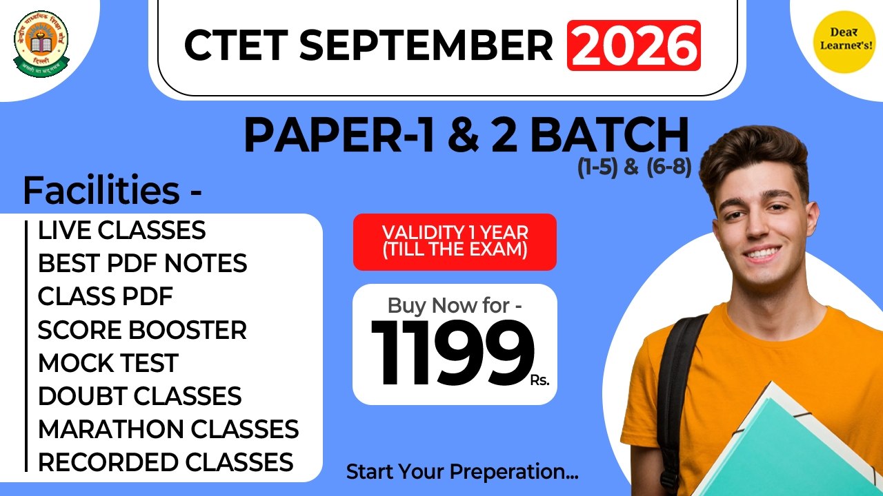CTET SEPTEMBER 2026 PRIMARY&JUNIOR