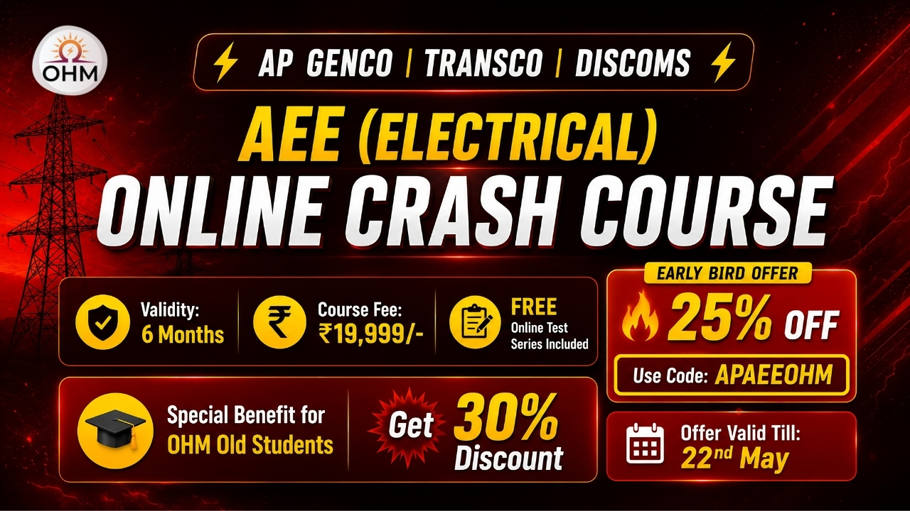 Live Crash Course for AP TRANCO, GENCO, DISCOMs (AEE) (2026)
