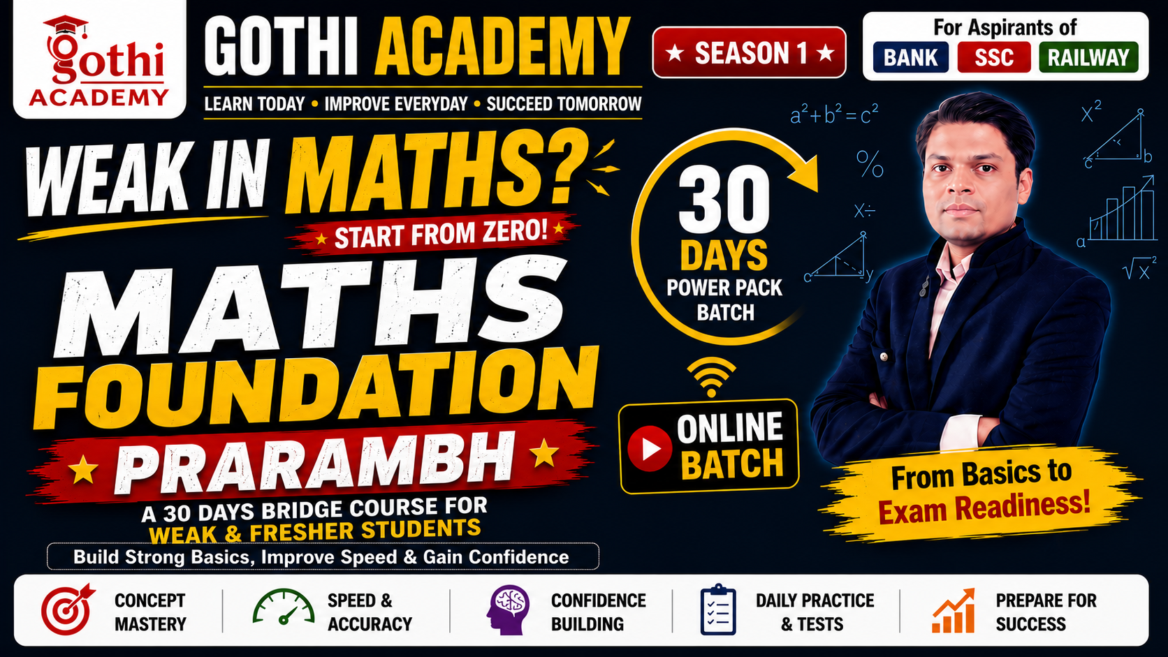 PRARAMBH (MATHS FOUNDATION BATCH)