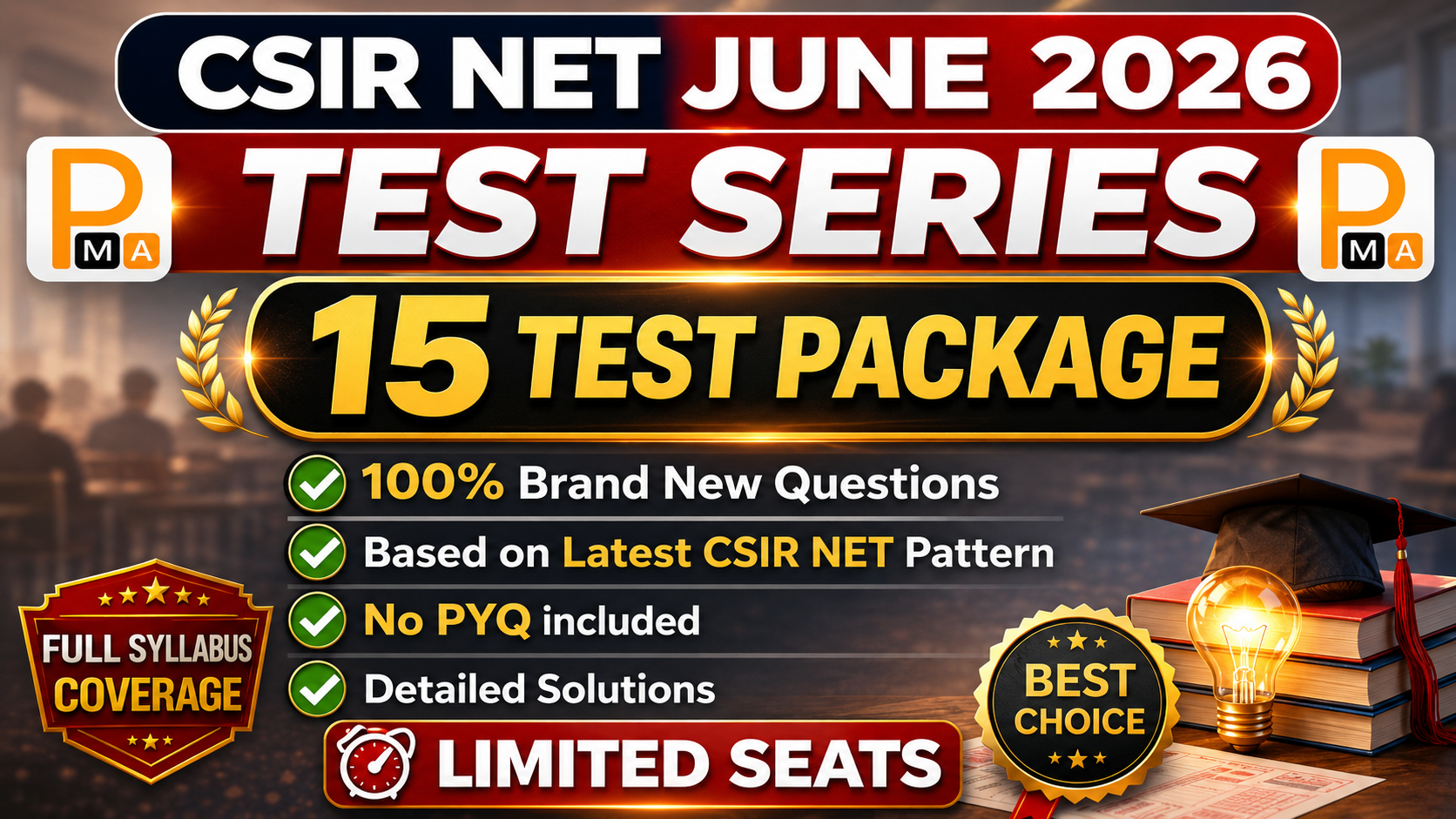 CSIR NET JUNE 2026 Test Series (15 Package)
