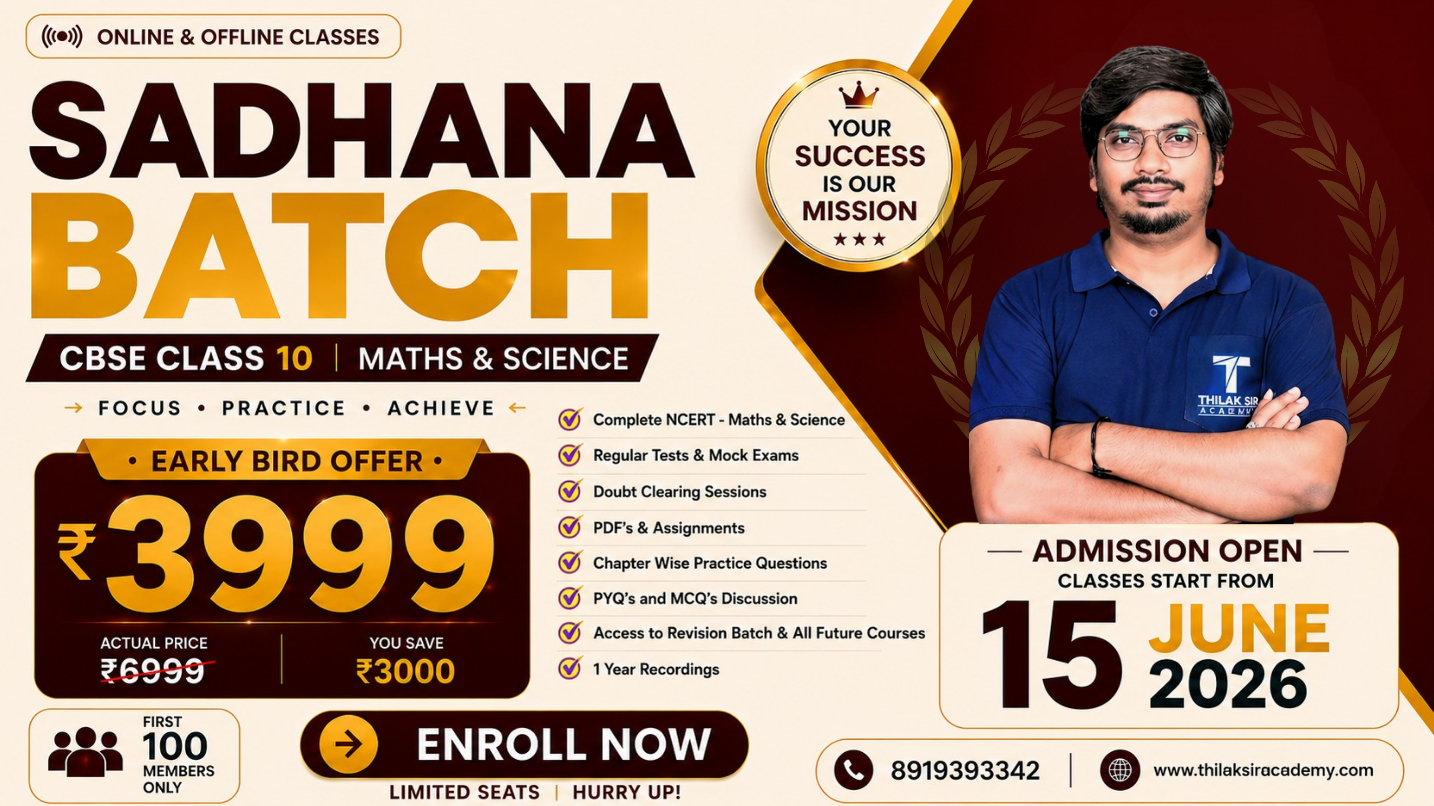 SADHANA BATCH (CBSE Full Year)