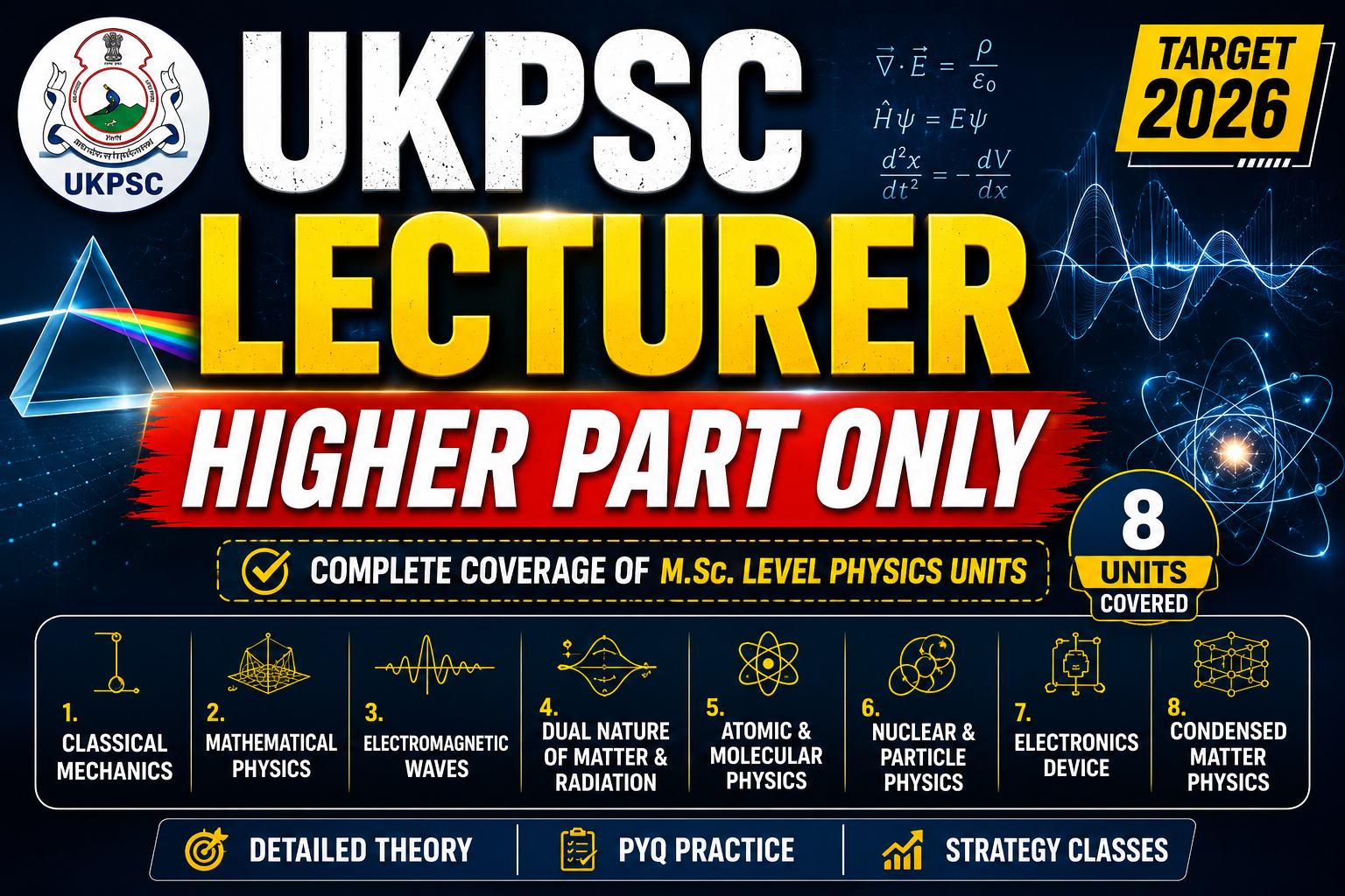 UKPSC LECTURER (HIGHER PART ONLY)