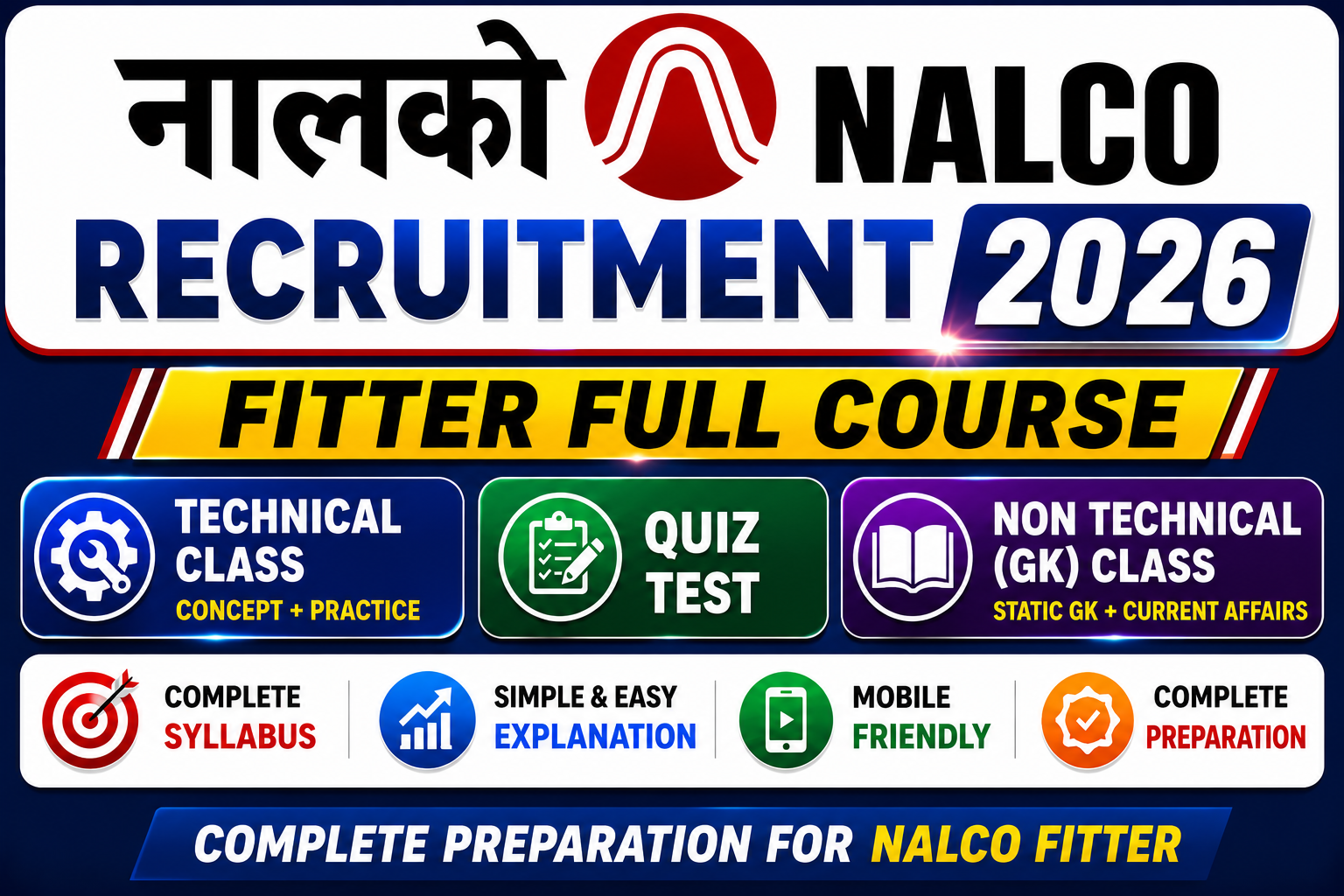NALCO FITTER Full Course : 2026 || Technical And Non Technical Course.
