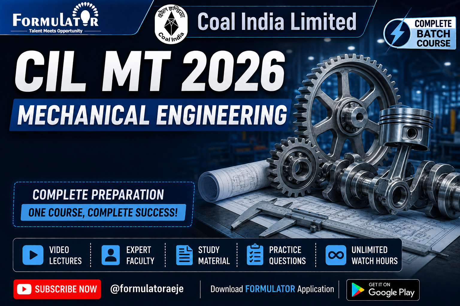 Coal India Limited MT Complete Course (Mechanical)