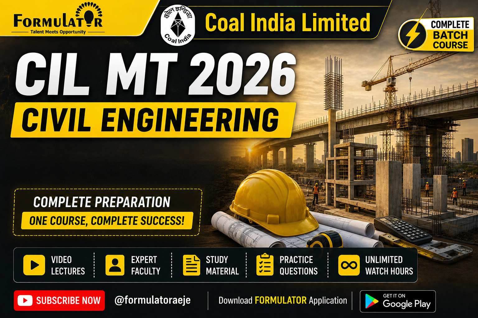 Coal India Limited MT Complete Course (Civil)