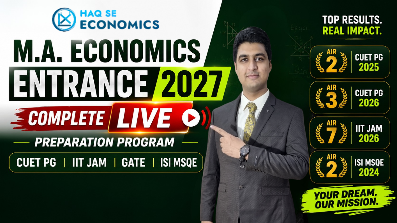 MA Economics Entrance 2027 – Foundation to Rank Program