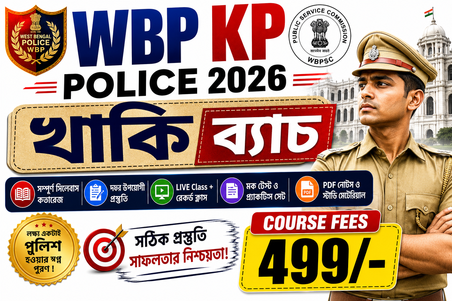 WBP KP POLICE 2026 – খাকি ব্যাচ