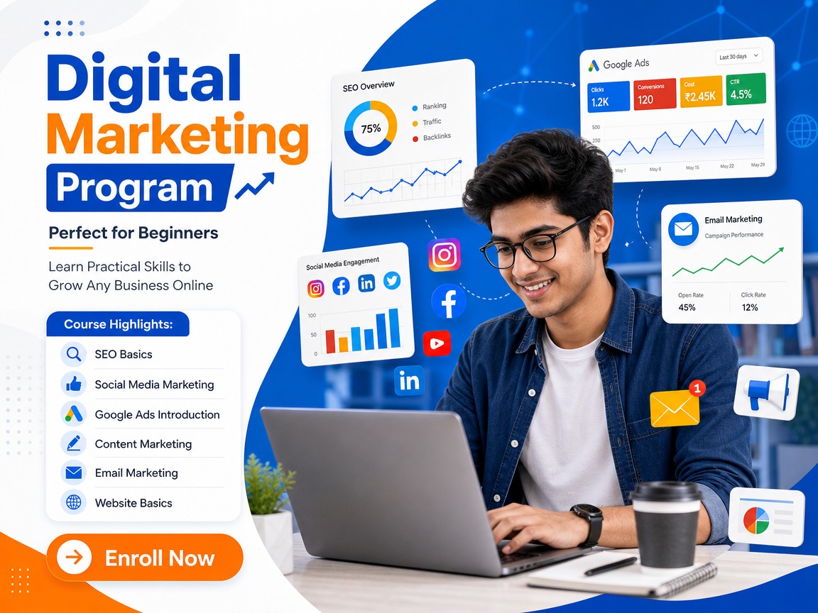 Digital Marketing with AI🎬Job Assistance Program 💰₹4000/Month