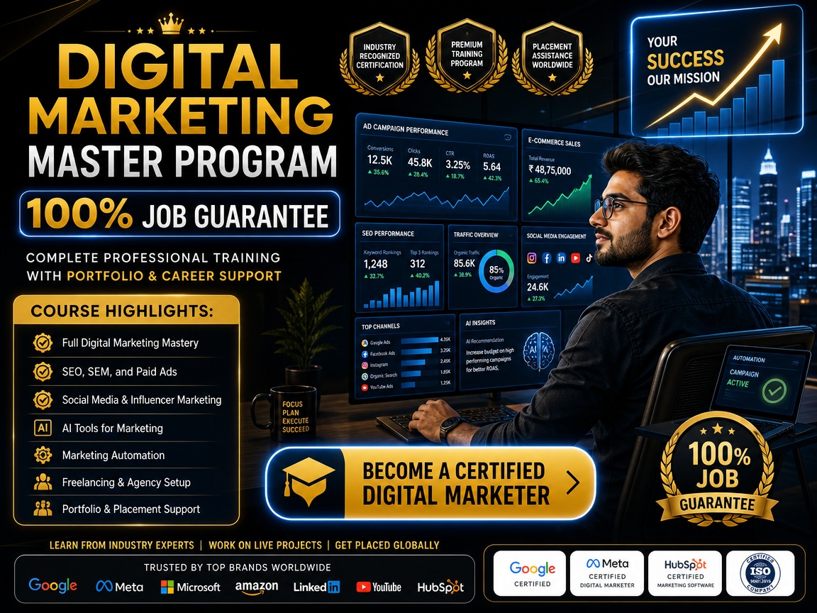 Digital Marketing with AI🎬Job Guranteed Master Program