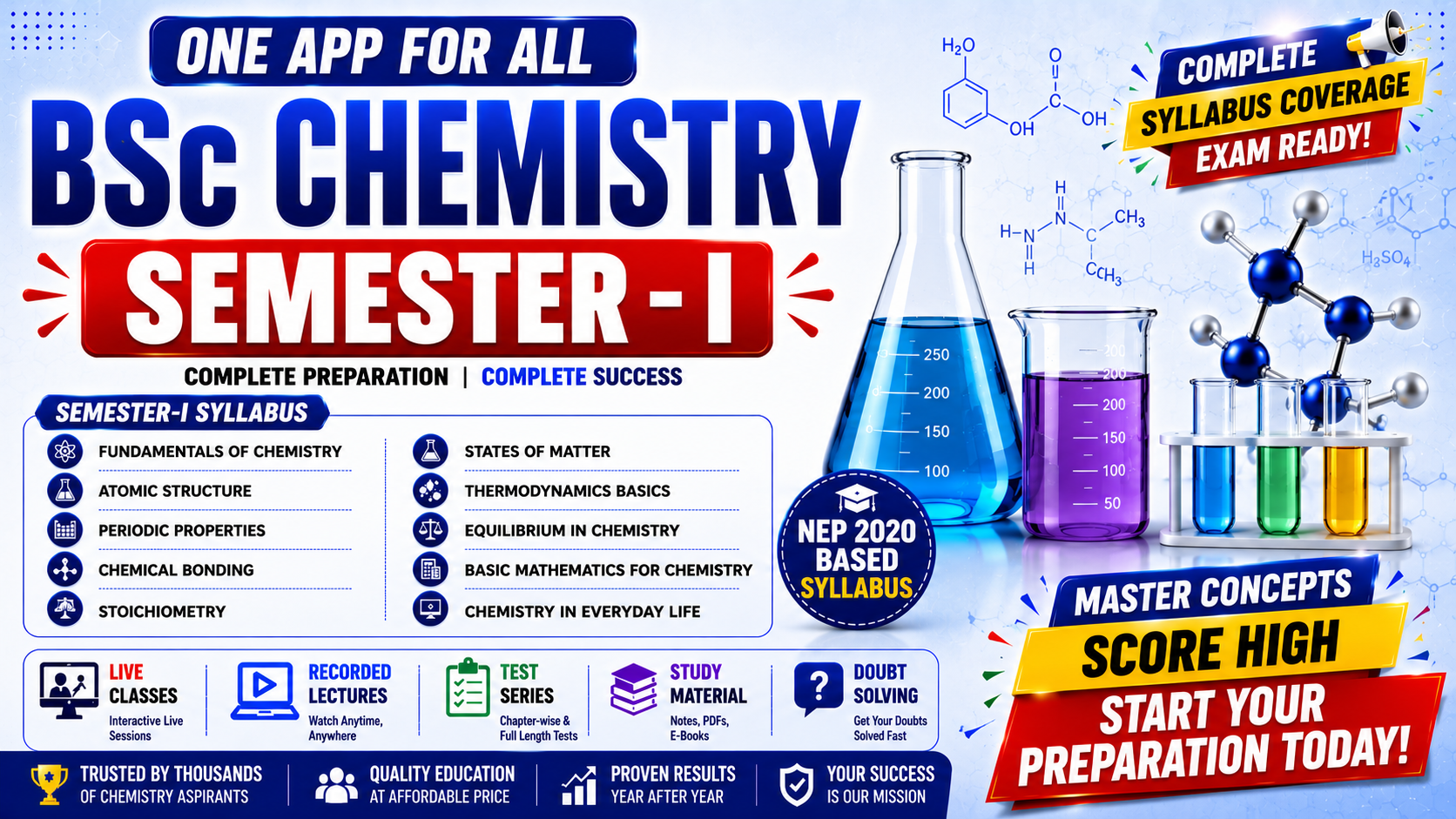 BSc Semester-I Complete Chemistry Course