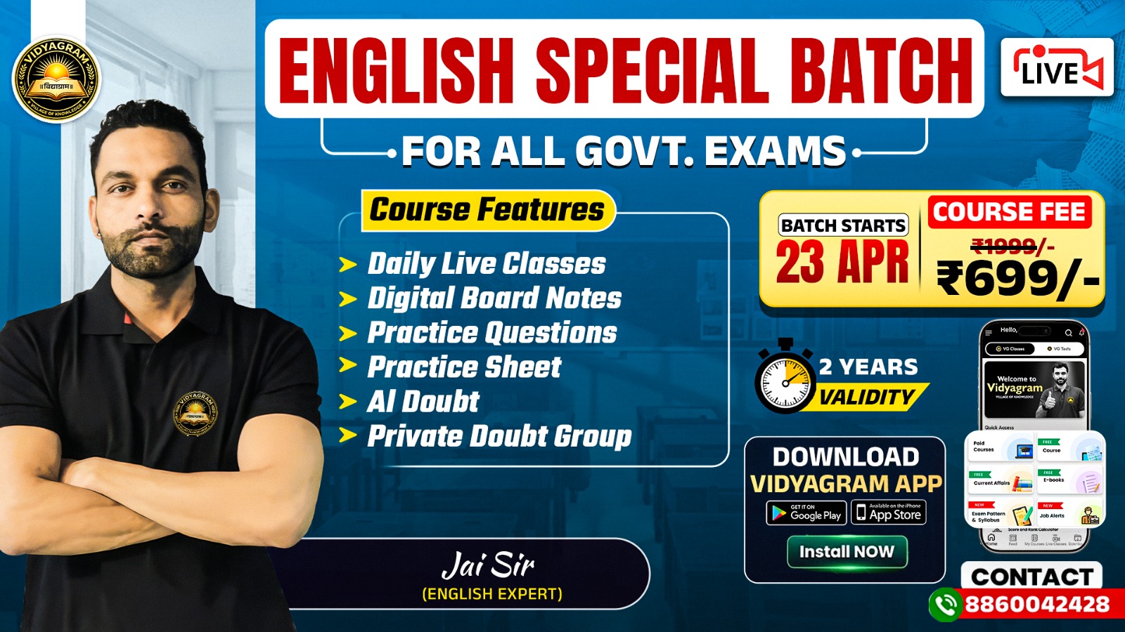 📖 ENGLISH SPECIAL BATCH By Jai Sir For All Govt. Exams