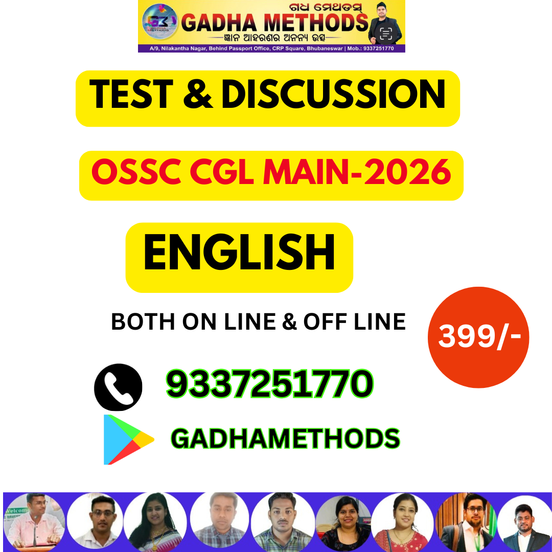 OSSC CGL MAIN 2026 MAIN (ENGLISH)