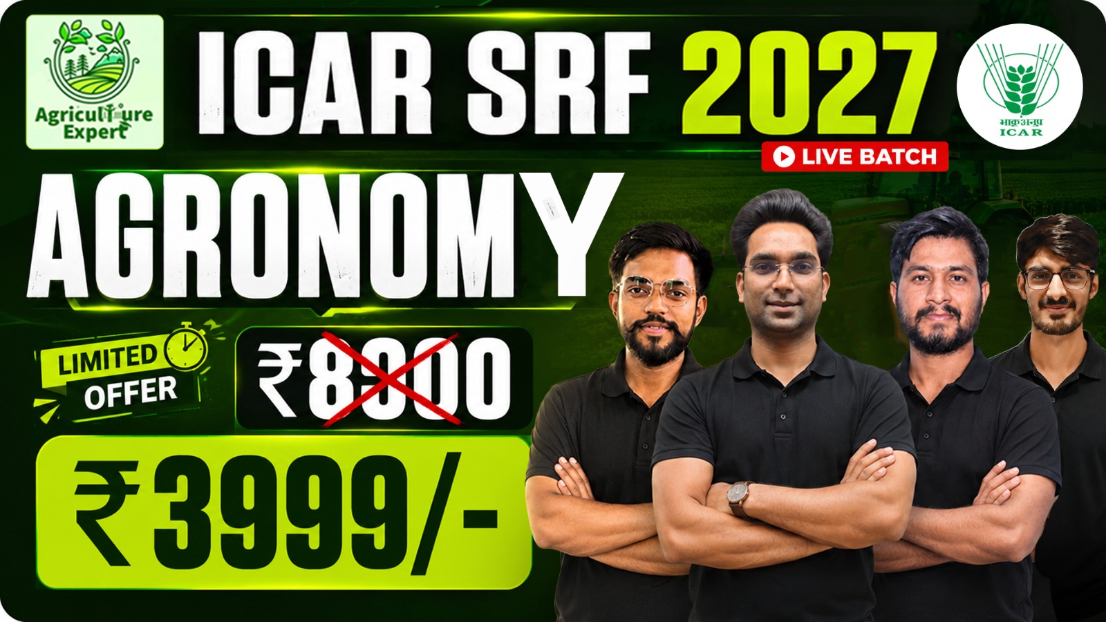 Agronomy ICAR SRF Batch 2027