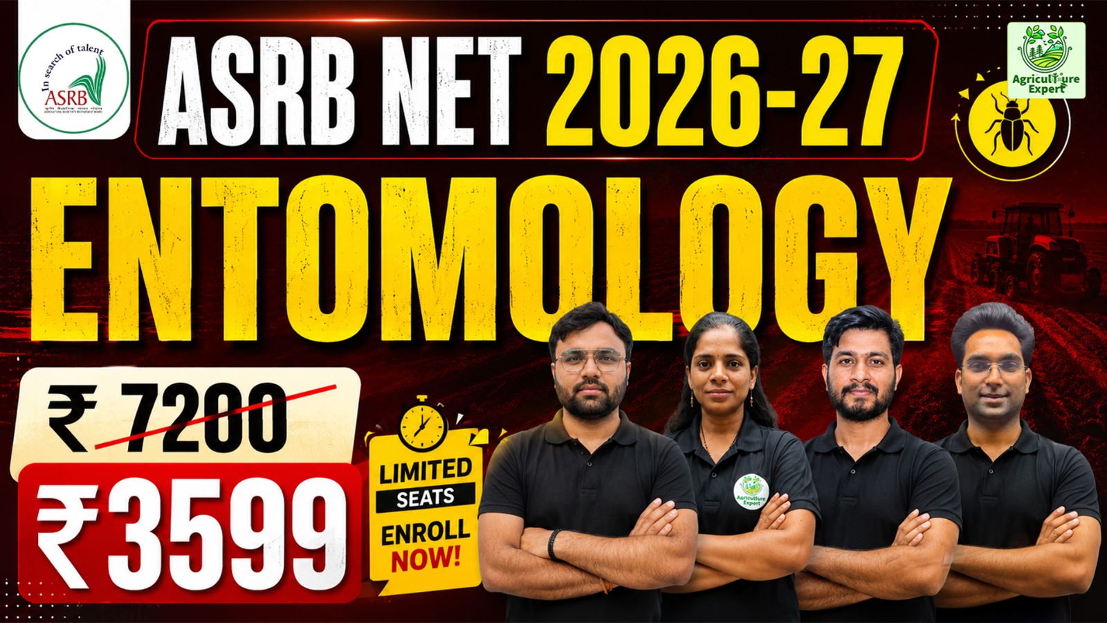 Entomology ASRB NET ARS SMS STO Live Batch 2026-27
