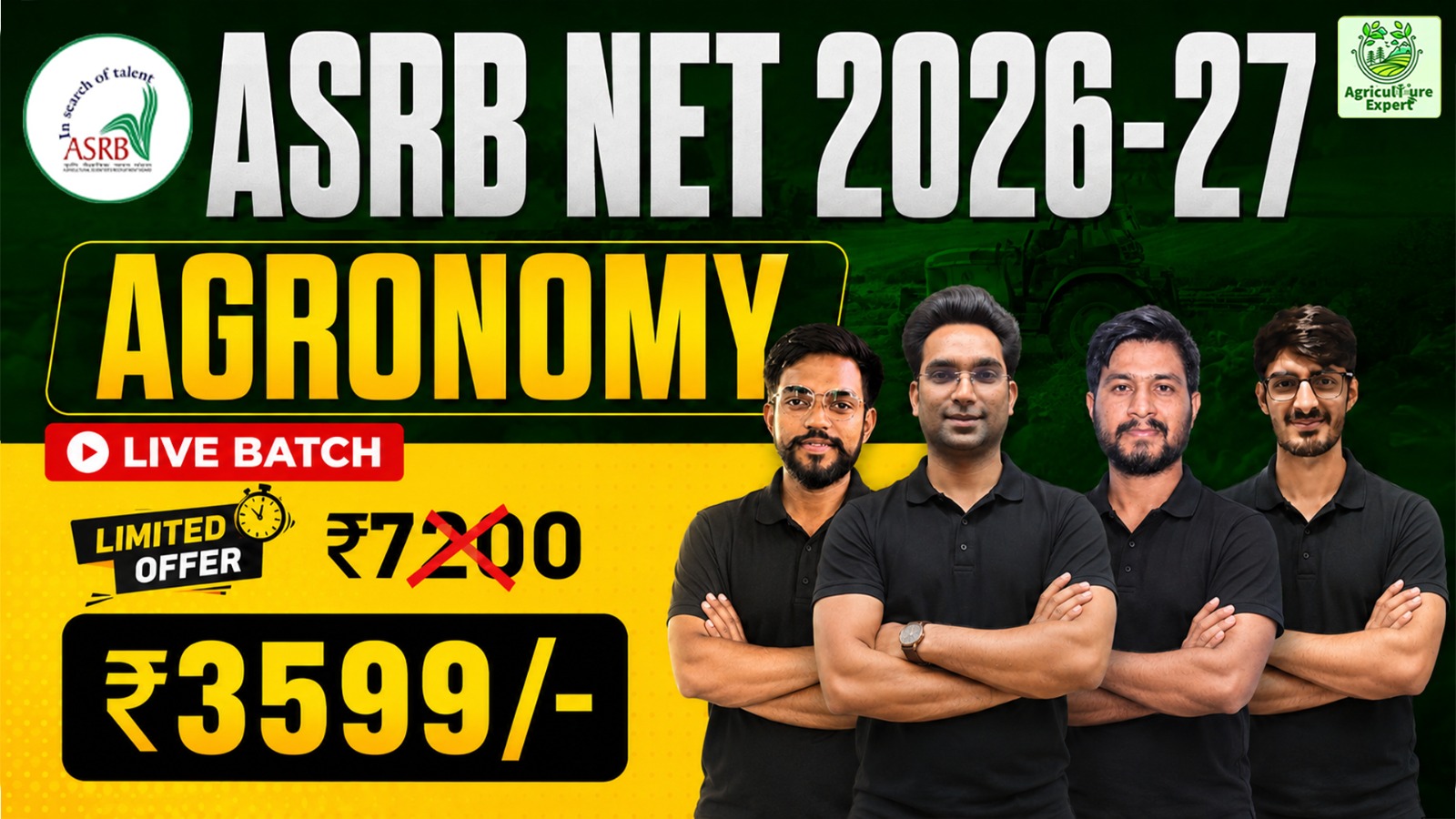 Agronomy ASRB NET SMS STO Live Batch 2027