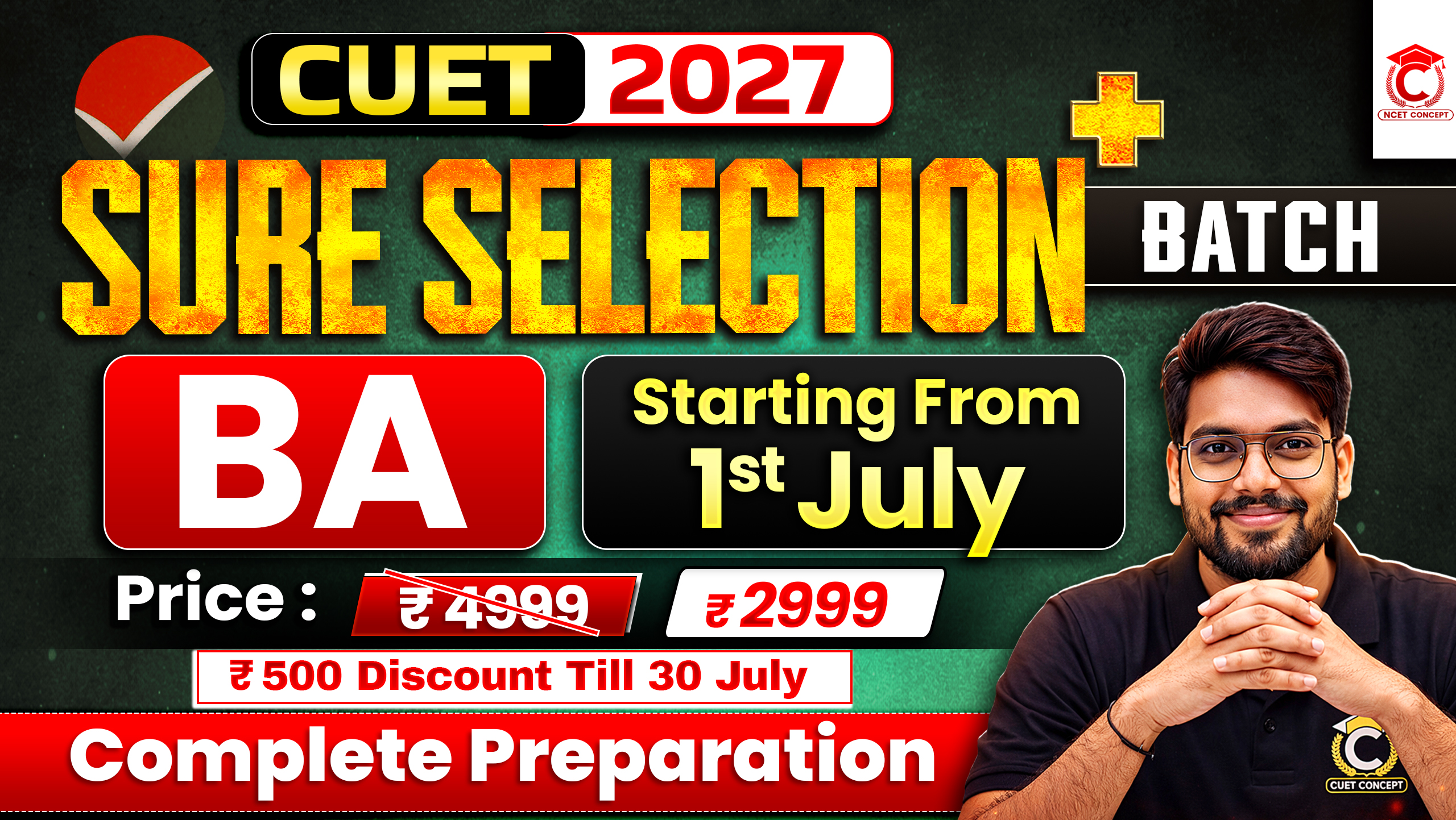 CUET 2027 | Sure Selection Plus Batch | BA Complete Preparation