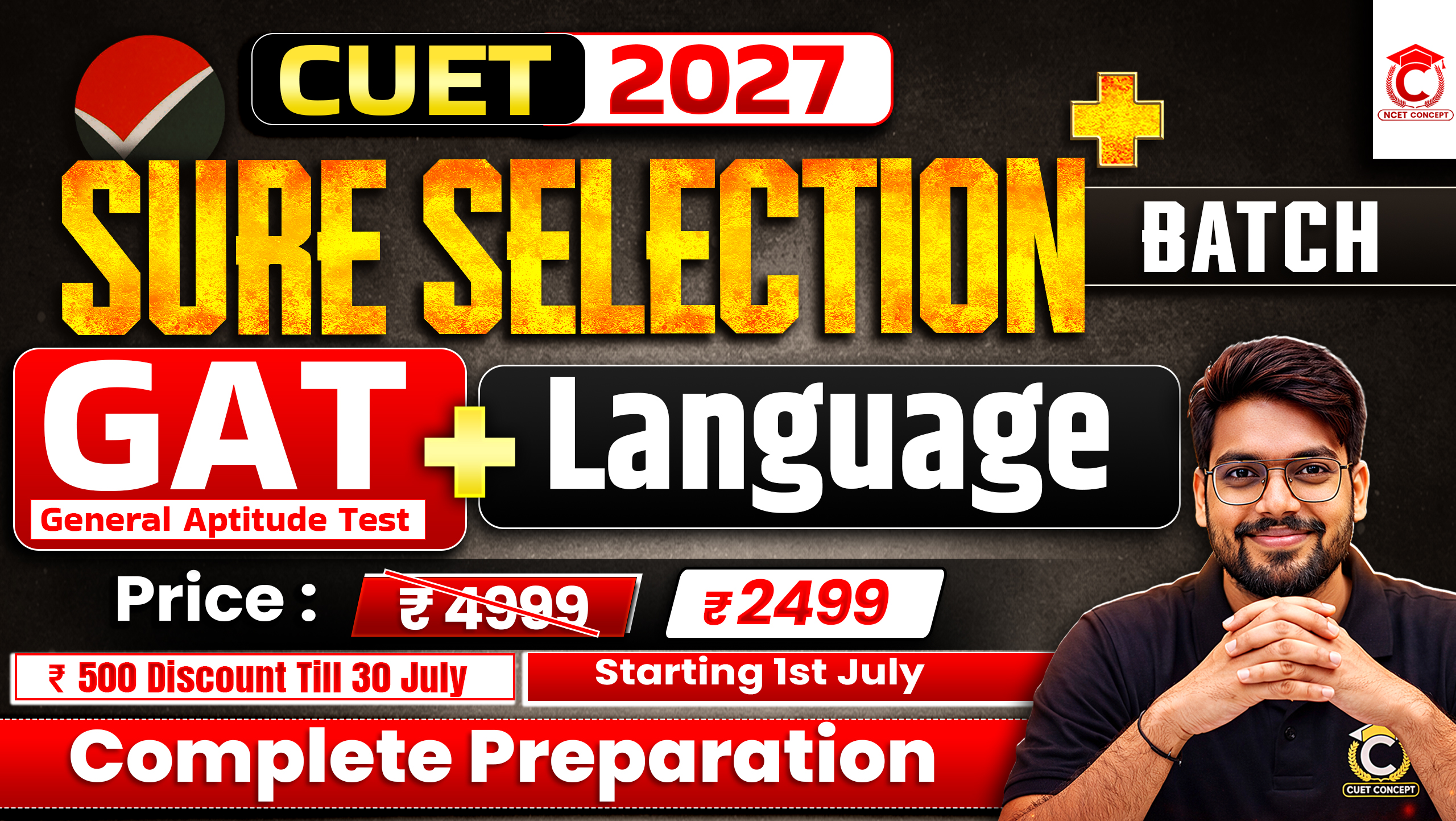CUET 2027 | Sure Selection Plus Batch | GAT + Language | Complete Preparation