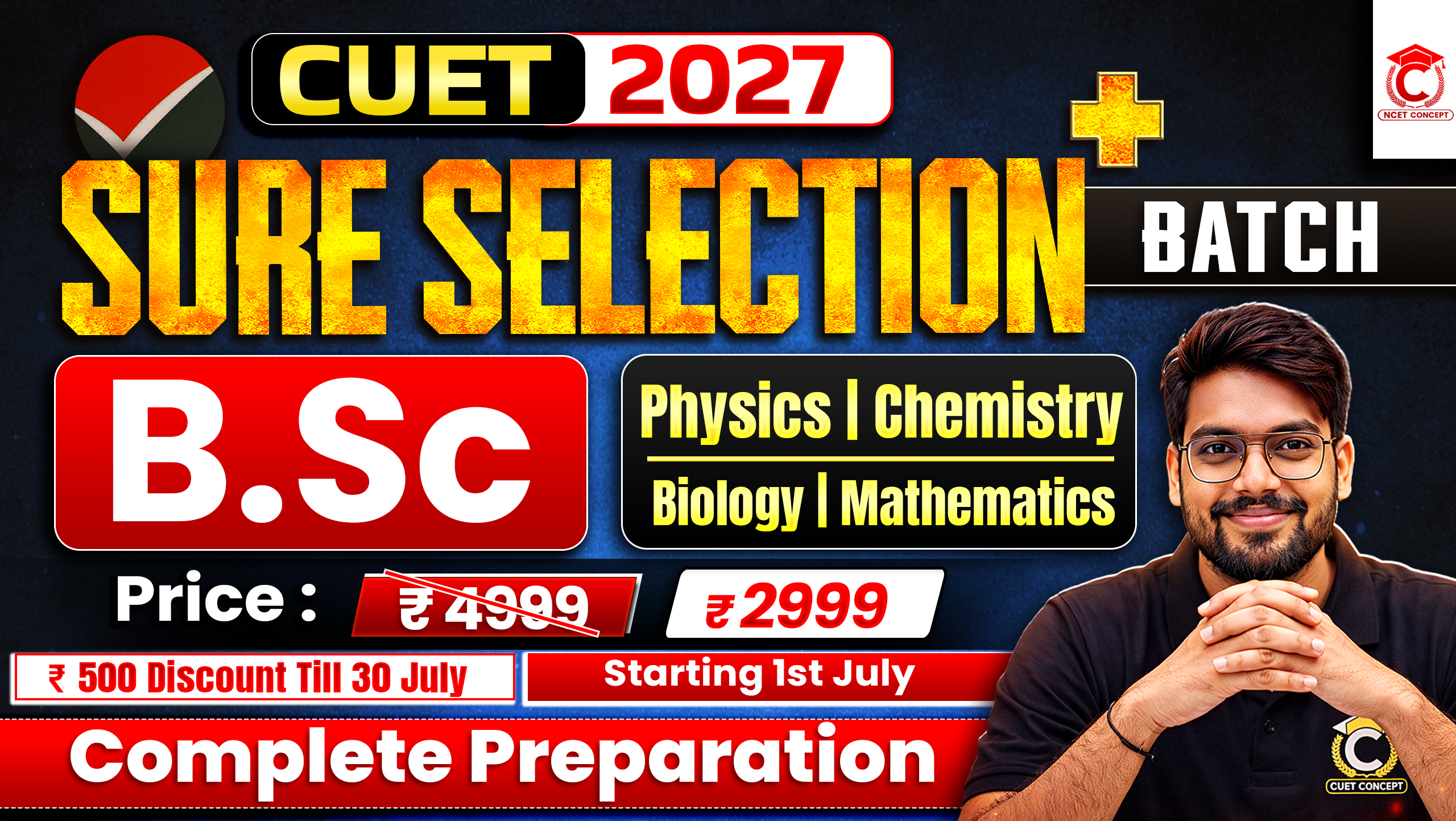 CUET 2027 | Sure Selection Plus Batch | B.Sc Complete Preparation