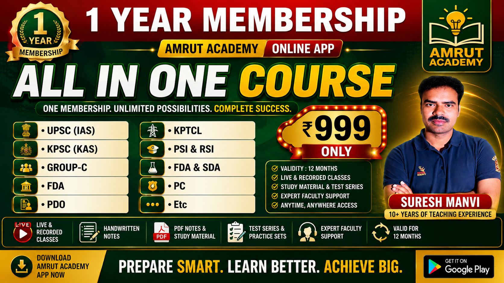 All in One Year Membership 