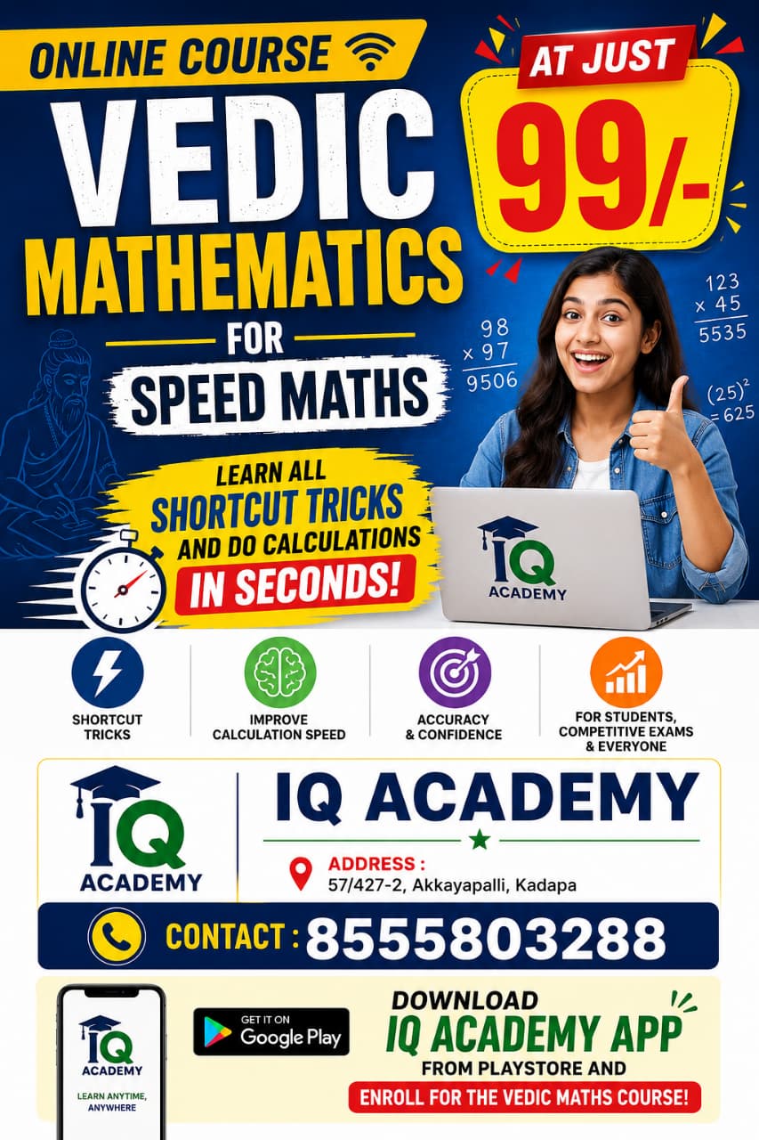 VEDIC MATHS TRICKS( QUICKER MATHS)
