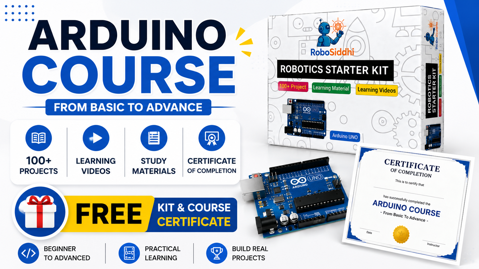 Arduino Course in English With Kit And Certificate | From Basic To Advance 