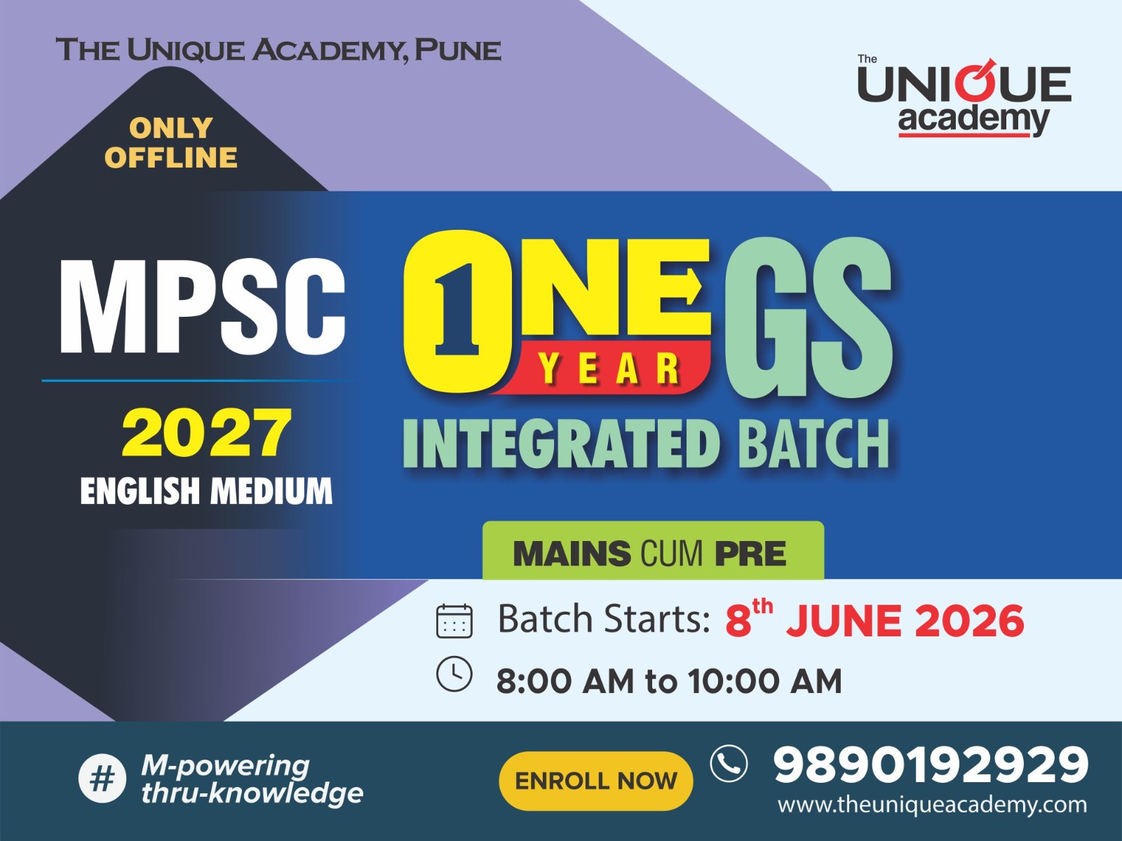 8th JUNE 2026 MPSC MAINS GS CUM PRELIMS (ENGLISH) OFFLINE