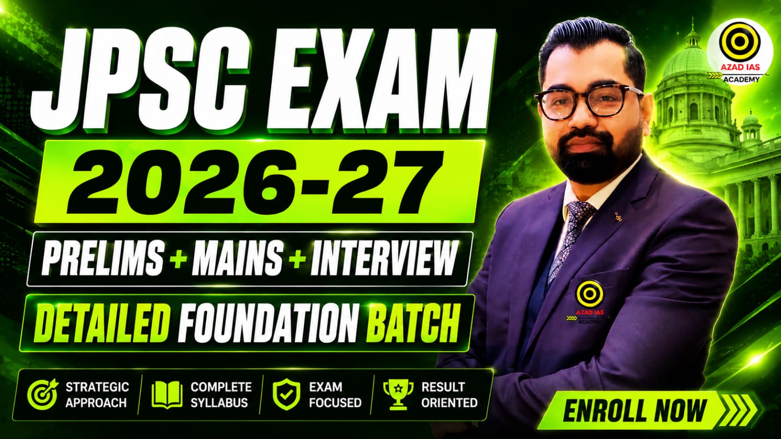 JPSC Exam 2026-27 | वनांचल बैच-06 | PRELIMS+MAINS+INTERVIEW | Detailed Foundation Batch | AA124