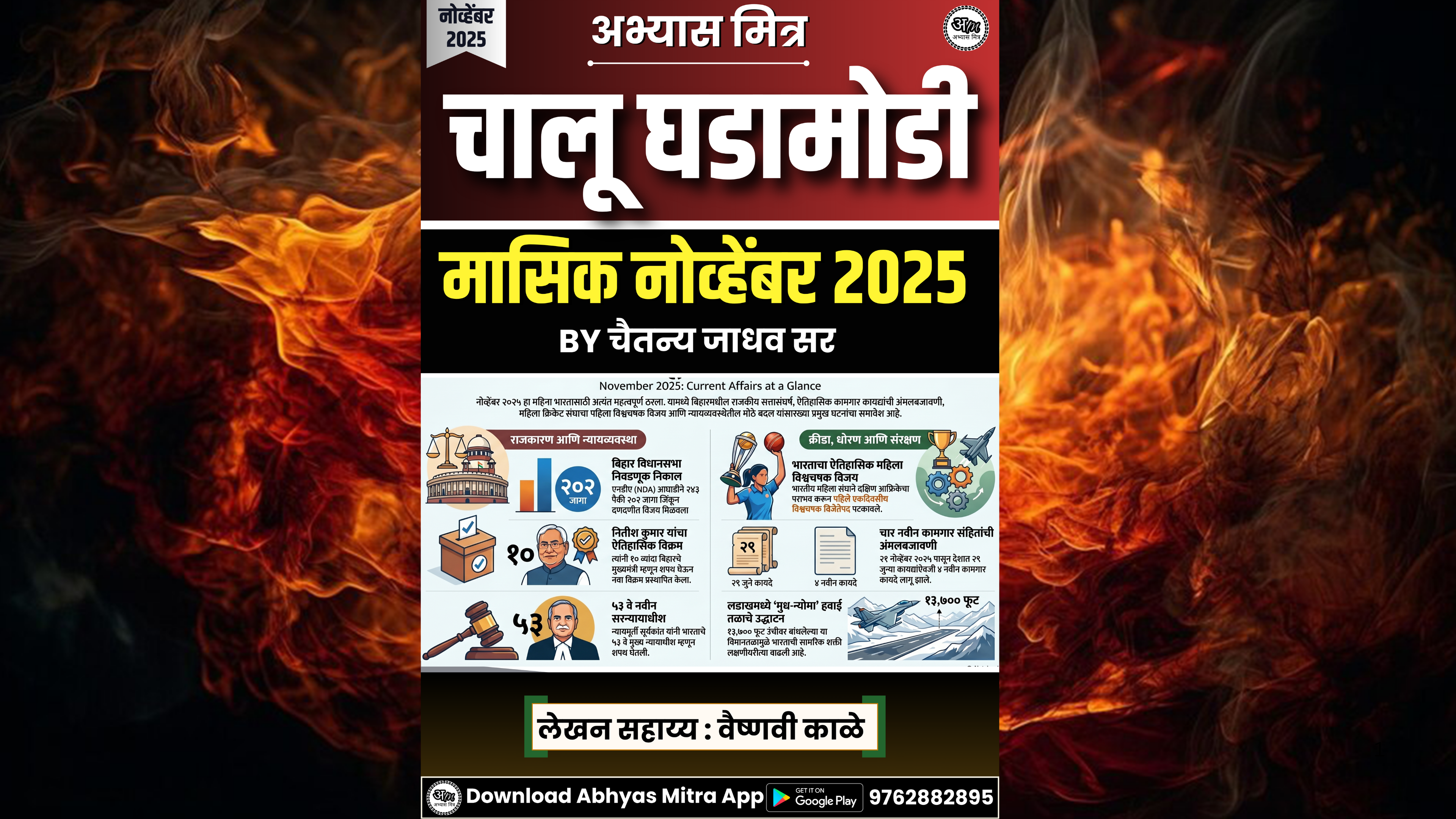 नोव्हेंबर 2025 चालू घडामोडी मासिक