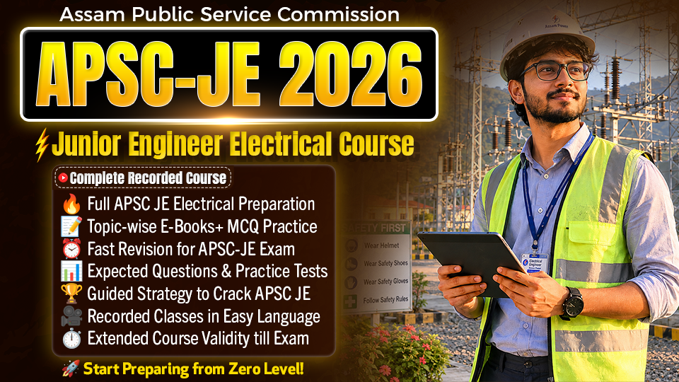 APSC-JE Electrical Theory+MCQ Course 2026