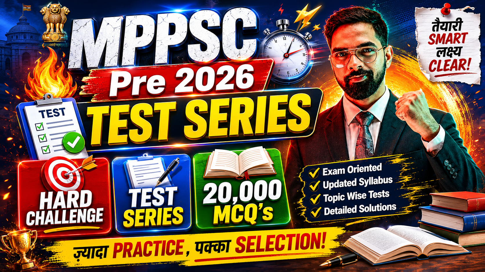 MPPSC Pre 2026 Test Series ( Hard Challenge)
