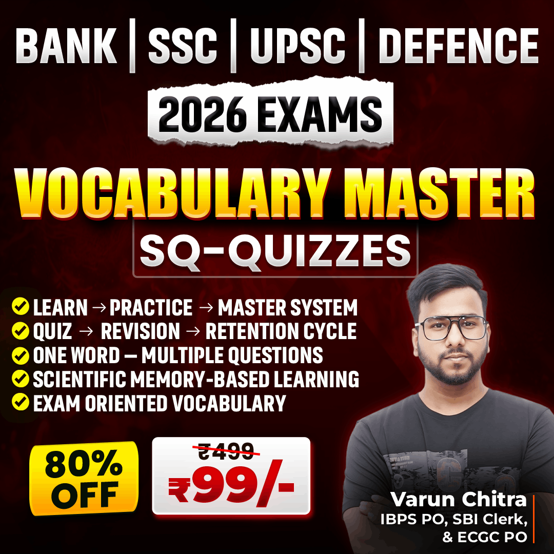 Vocabulary Master SQ-Quizzes: Complete Vocabulary Batch (Varun Chitra)