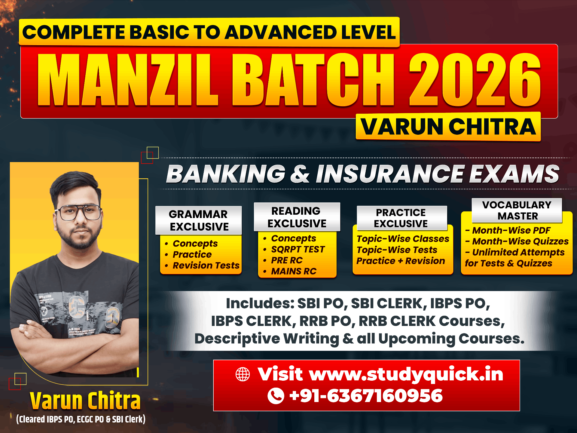 MANZIL BATCH 2026: Complete English Exclusive Subscription (VARUN CHITRA)