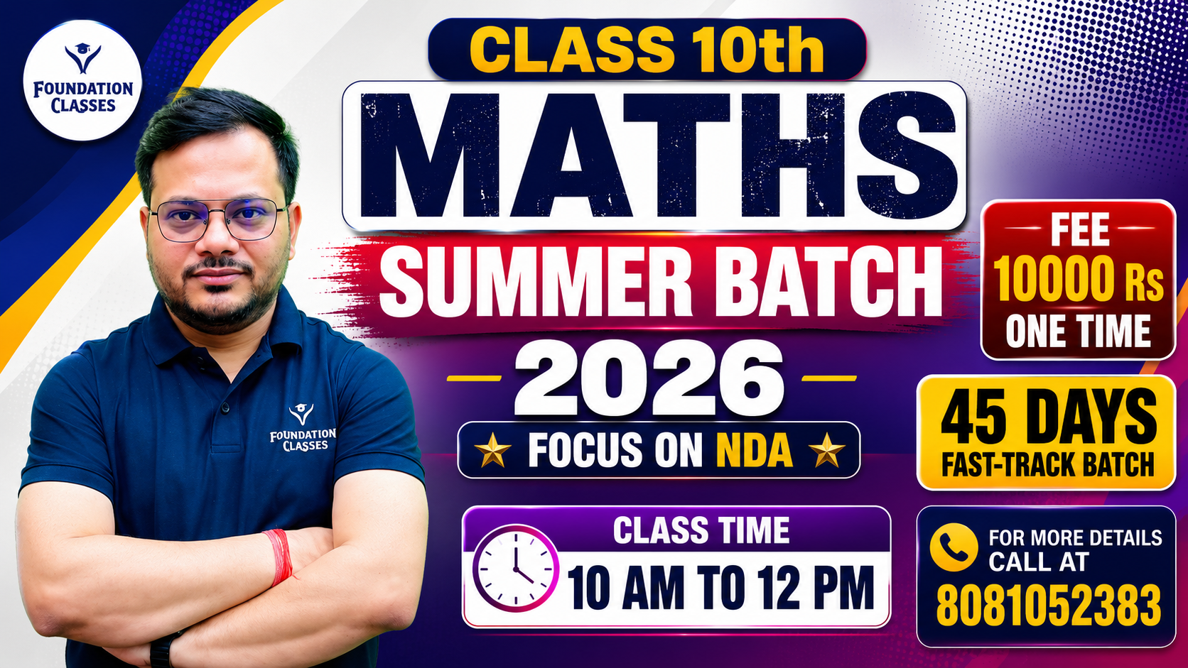 Class 10th Summer Batch 2026 TARGET  NDA EXAM 