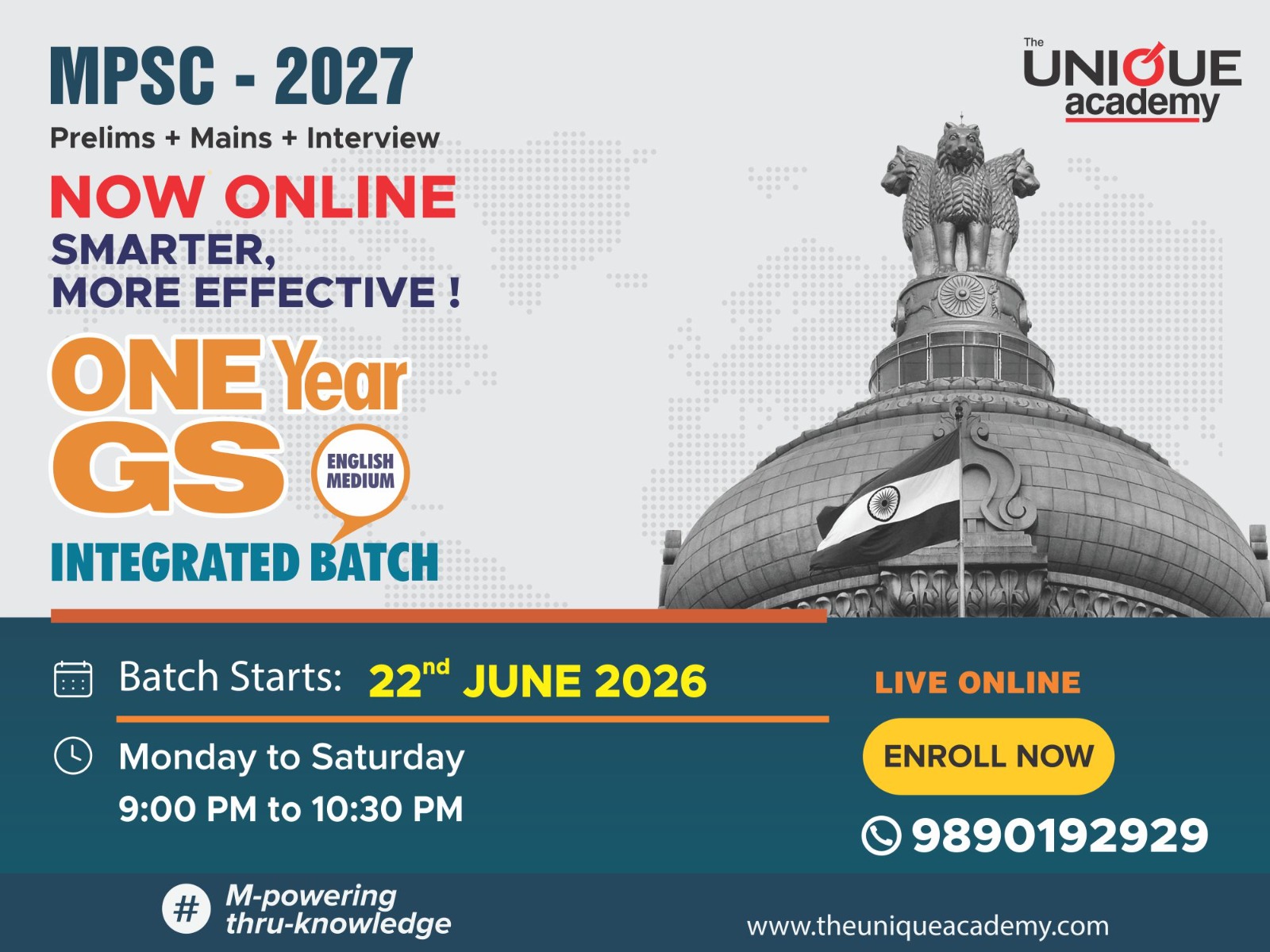 22nd JUNE 2026 MPSC MAINS GS CUM PRELIMS (ENGLISH) ONLINE
