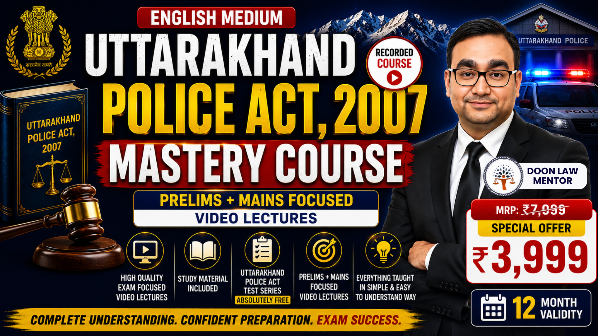 Uttarakhand Police Act, 2007 Mastery Course – English Medium