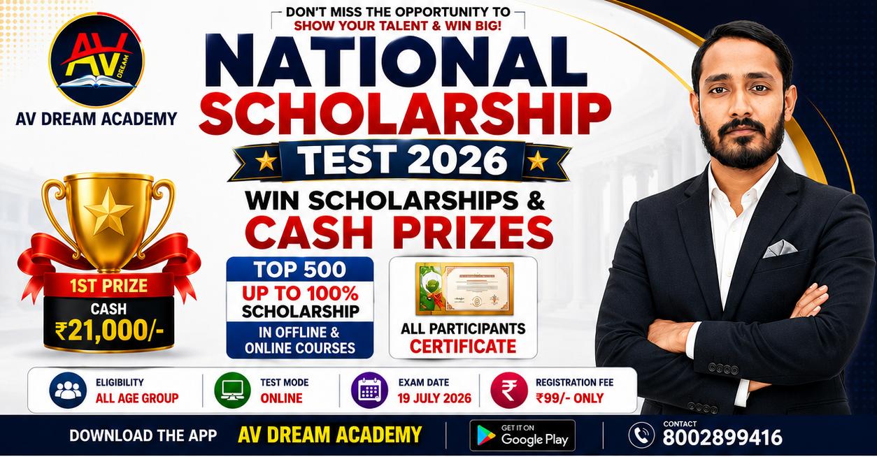 National Scholarship Test 2026 (Age 10 to 19 years)