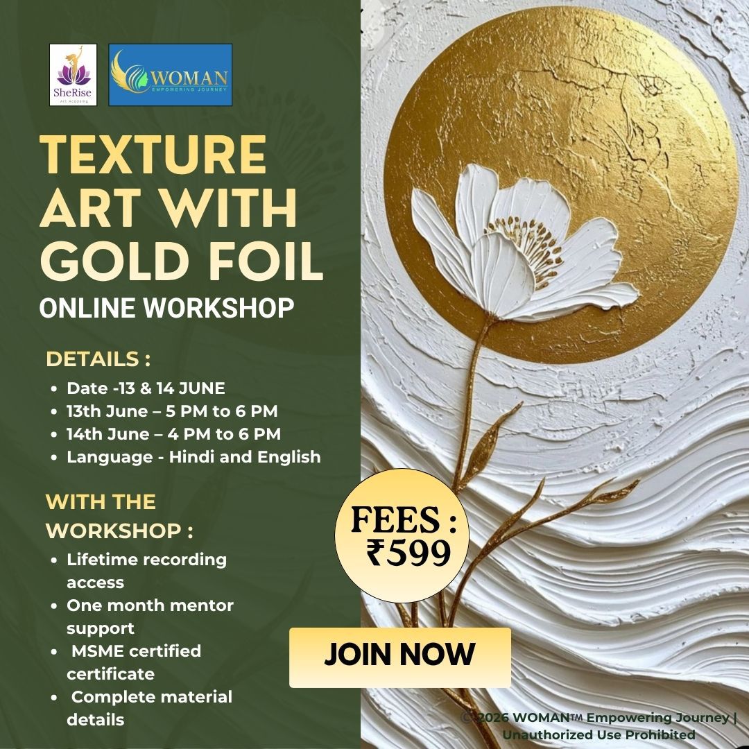 TEXTURE ART WITH GOLD FOIL WORKSHOP