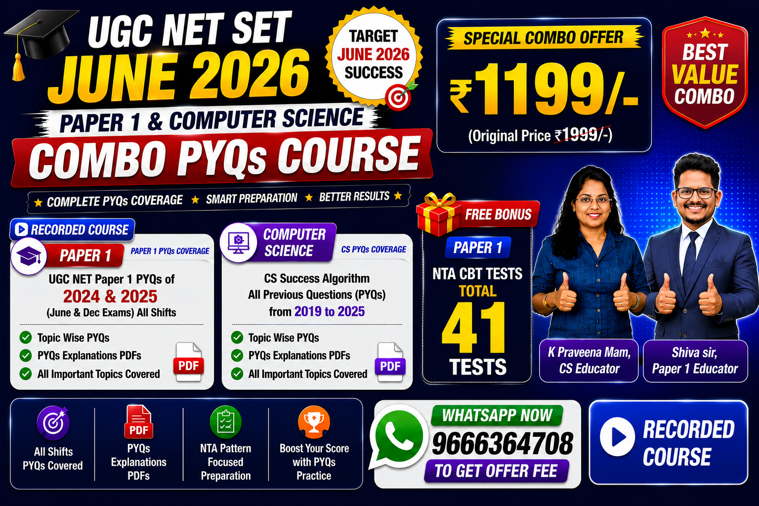 Paper 1 & Computer Science PYQs Course - UGC NET JUNE 2026
