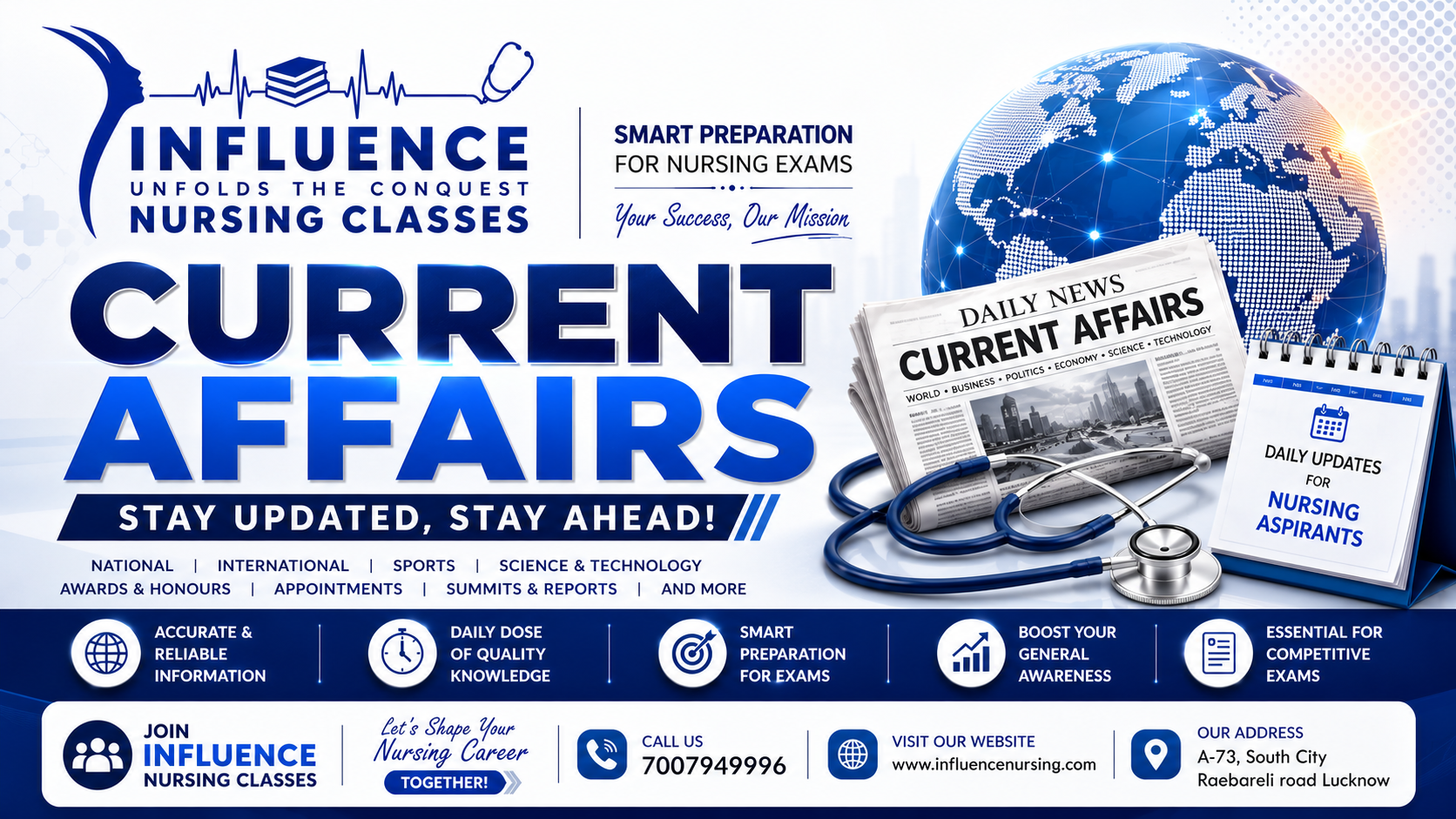 Free Current Affairs - NORCET, SGPGI, KGMU, RML