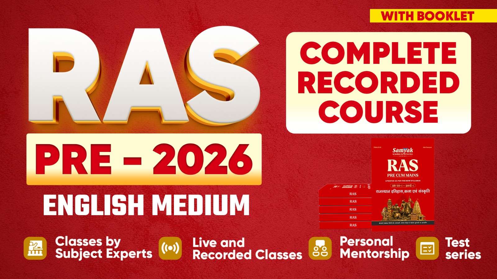 Target RAS PRE (English Med) Recorded Batch with Booklets (June 2026)
