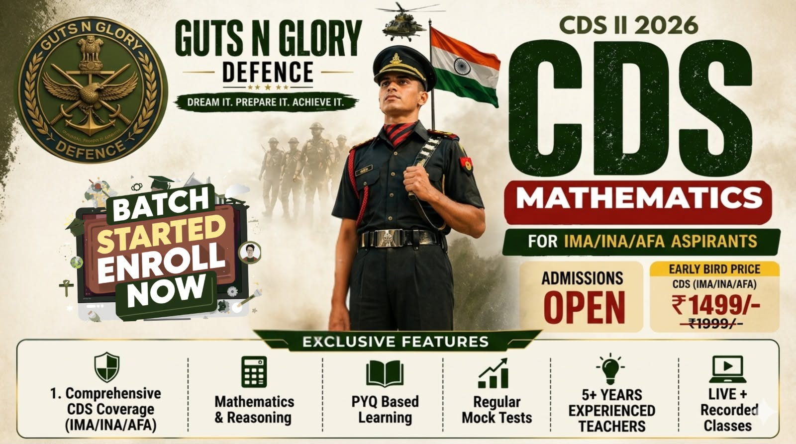 CDS (||) 2026 MATHS