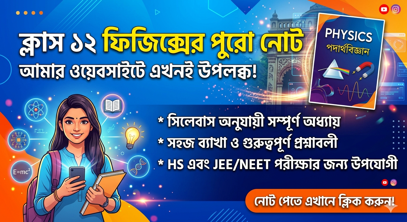 Class 12 Physics Complete Chapter-wise Notes (WBCHSE / NEET / JEE)