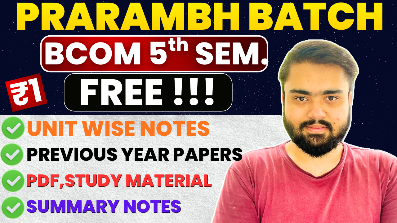 BCOM 5th Semester Prarambh Batch 2026
